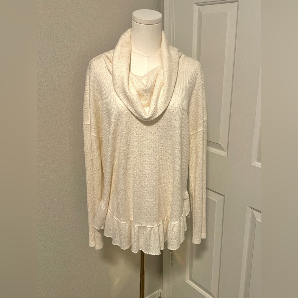 Maeve Cream Cowl Neck Sweater